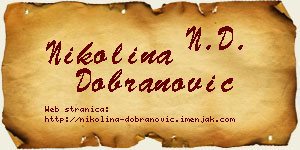 Nikolina Dobranović vizit kartica